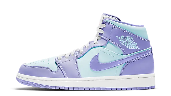 Jordan 1 Mid Purple Aqua