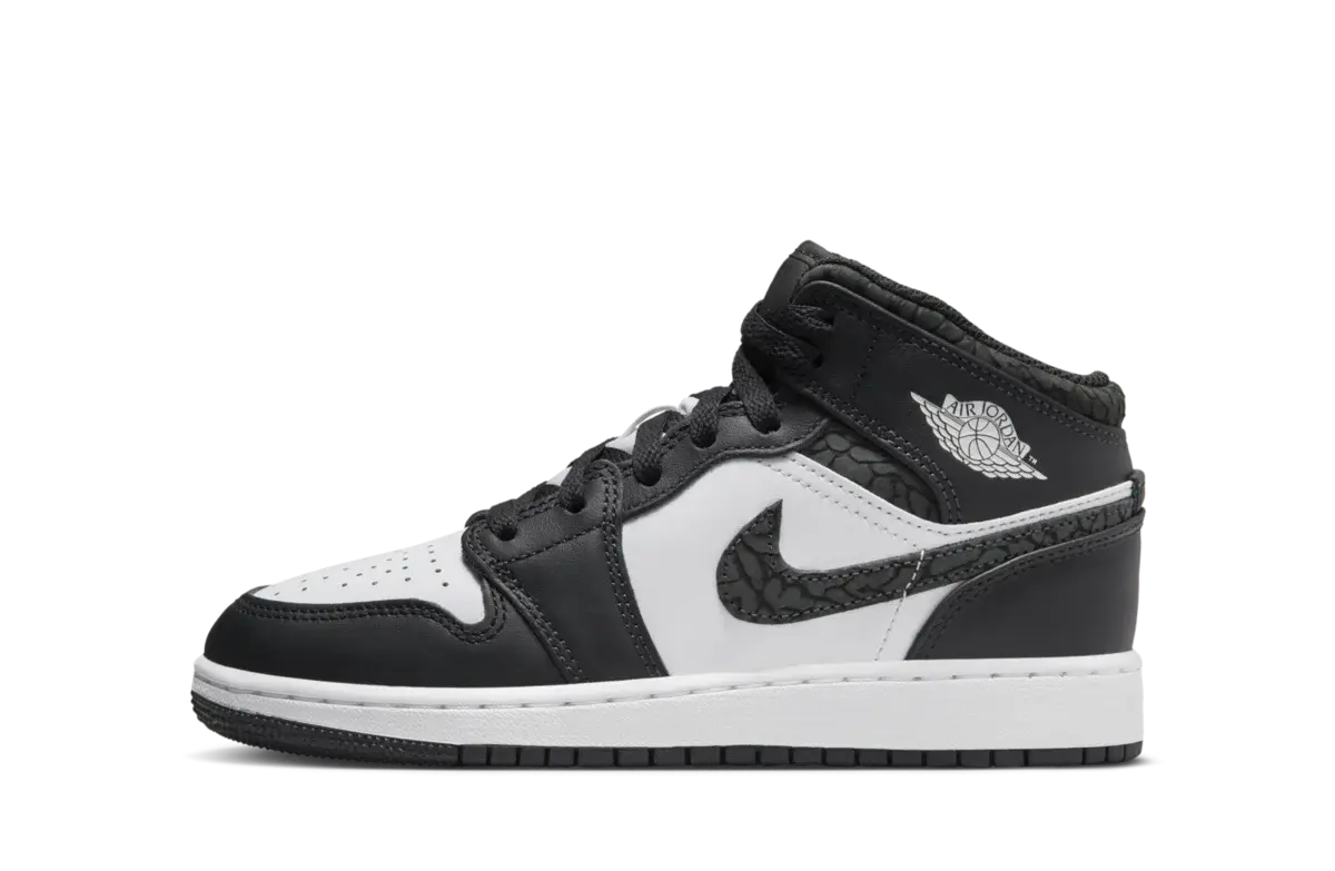 Air Jordan 1 Mid SE 'Panda Elephant' (GS)