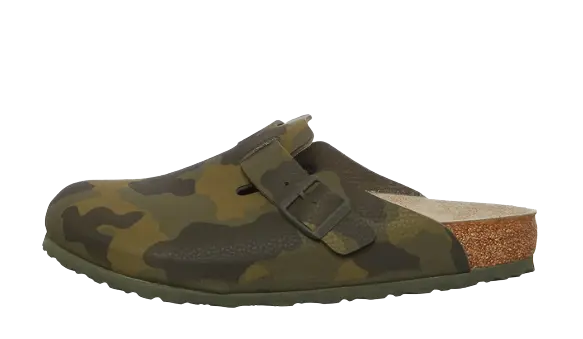 Birkenstock Boston Birko-Flor Desert Soil Camo Green