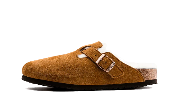 Birkenstock Boston Shearling Suede Leather Mink