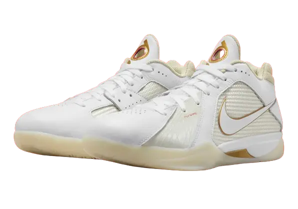 Nike KD 3 Retro White Metallic Gold - Image 1