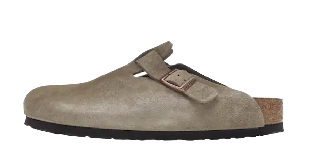 Birkenstock Boston Soft Footbed Suede Taupe