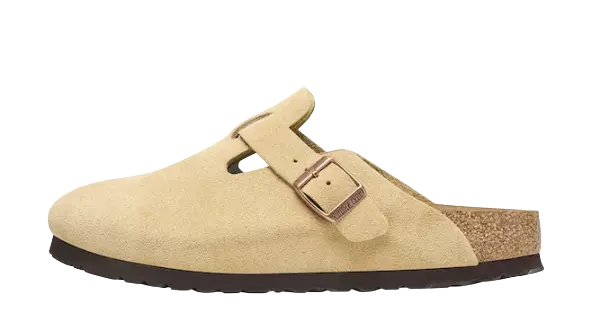 Birkenstock Boston Suede Latte Cream