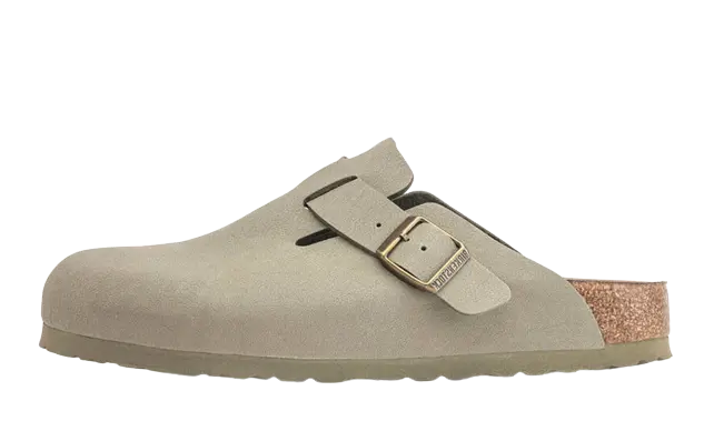 Birkenstock Boston Vegan Birkibuc Khaki