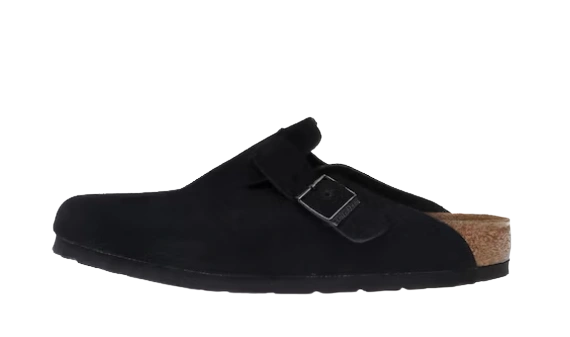 Birkenstock Boston Soft Footbed Suede Black