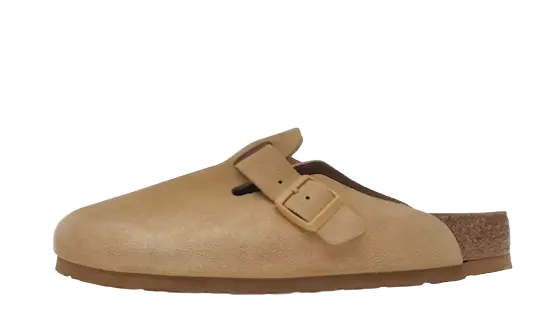Birkenstock Boston Soft Footbed Suede Latte Cream