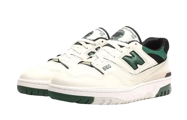 New Balance 550 Sea Salt Pine Green - Image 1