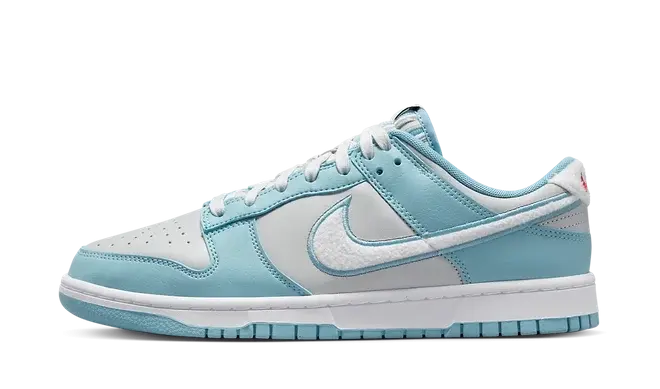 Nike Dunk Low Retro Fleece Swoosh Worn Blue