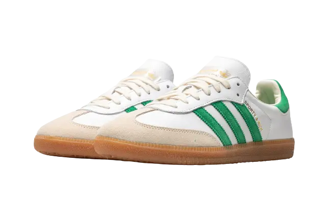adidas Samba OG Sporty & Rich White Green - Image 1