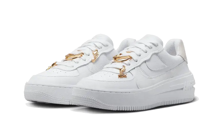 Nike Air Force 1 Low PLT.AF.ORM Bling White Metallic Gold (W) - Image 1