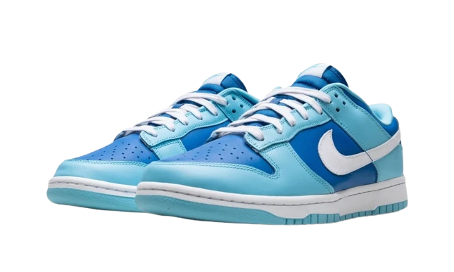 Nike Dunk Low Retro QS Flash White Argon Blue Flash - Image 1