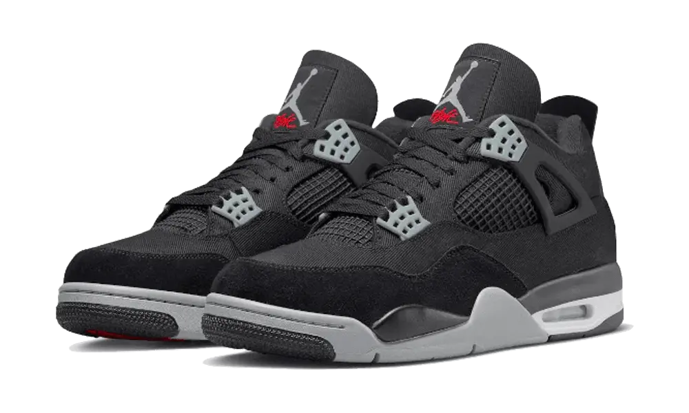Jordan 4 Retro SE Black Canvas - Image 1