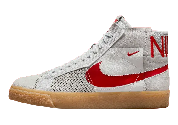 Nike SB Zoom Blazer Mid Premium Deconstructed White University Red Gum