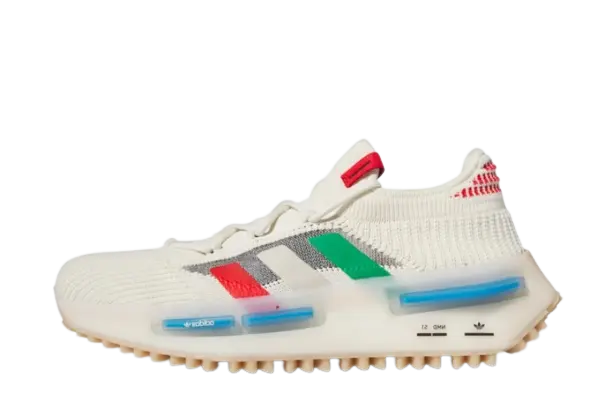 adidas NMD S1 Cream White Red Green