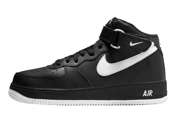 Nike Air Force 1 Mid '07 Black White Sole