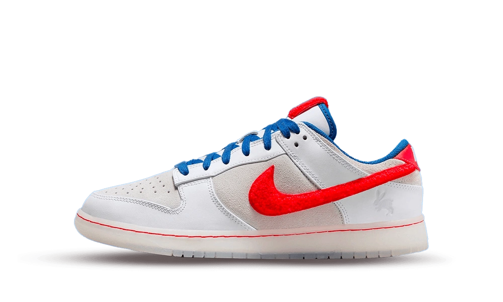 Nike Dunk Low Retro PRM Year of the Rabbit White Crimson Varsity Royal