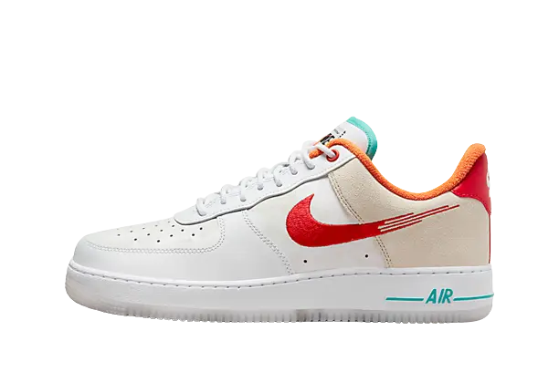 Nike Air Force 1 Low '07 PRM Just Do It White Red Teal