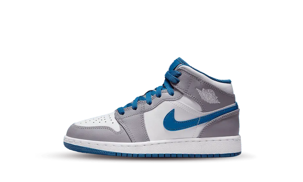 Jordan 1 Mid True Blue Cement (GS)