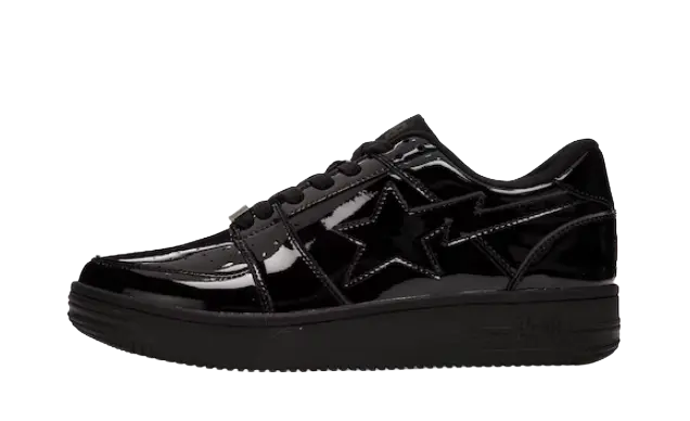 A Bathing Ape Bape Sta Low Patent Black