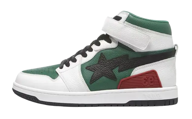A Bathing Ape Bape SK8 Sta White Green