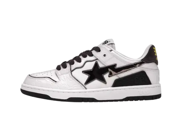 A Bathing Ape Bape SK8 Sta White Silver