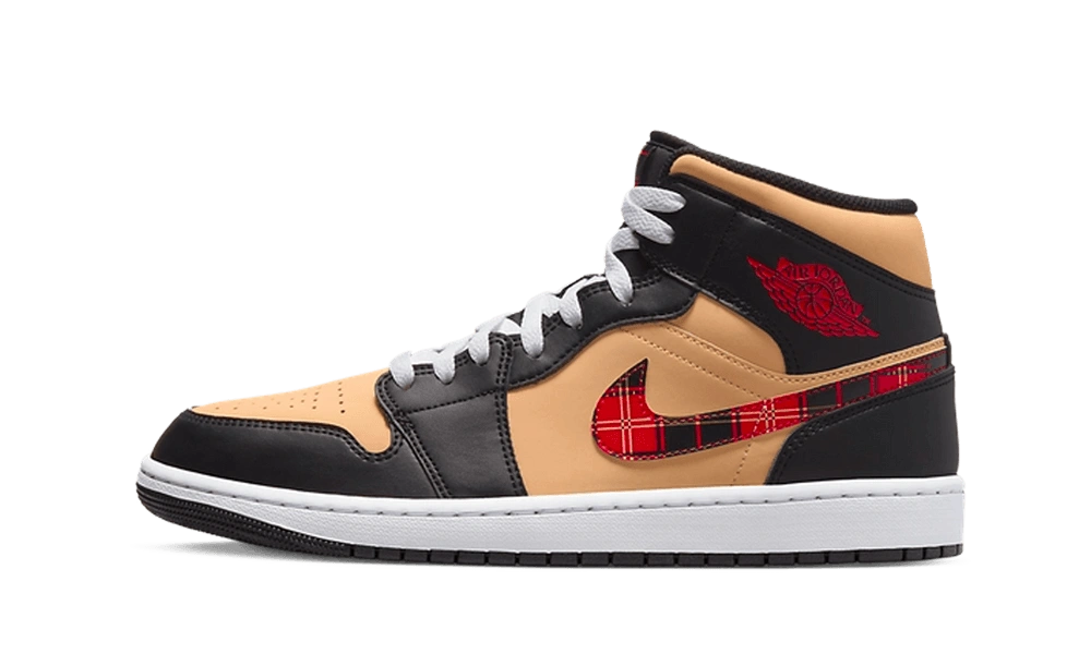 Air Jordan 1 Mid Tartan Swoosh