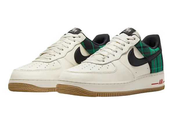 Nike Air Force 1 Low '07 LX Plaid Pale Ivory Stadium Green - Image 1