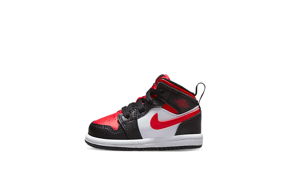 Jordan 1 Mid Black Fire Red (TD)