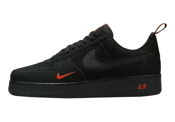 Nike Air Force 1 Low Multi-Swoosh Black Orange