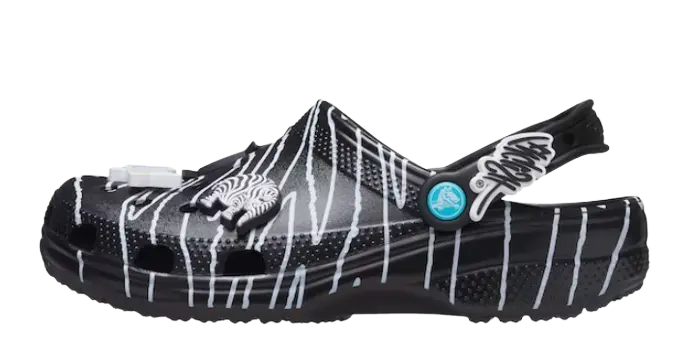 Crocs Classic Clog Ron English Party Animals Zebra Black