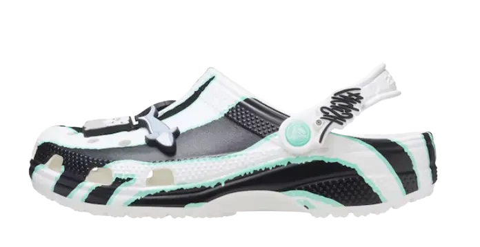 Crocs Classic Clog Ron English Party Animals Zebra White