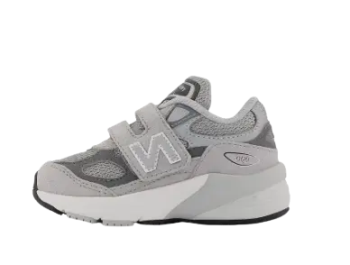 New Balance 990V6 Smaller Kids 'Grey' - Hook and Loop