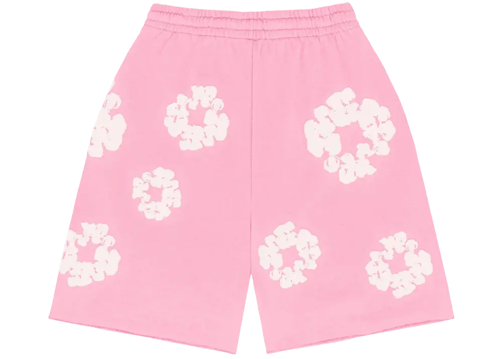 Denim Tears The Cotton Wreath Shorts Pink - Image 1