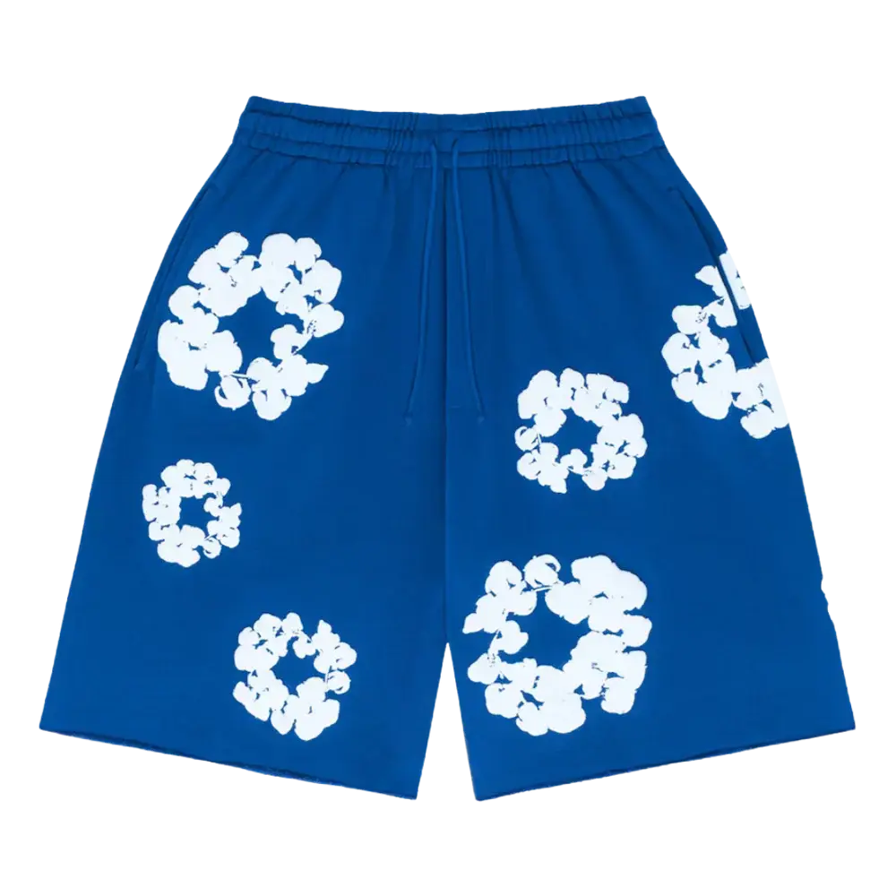 Denim Tears The Cotton Wreath Shorts Royal Blue