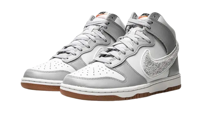 Nike Dunk High University Chenille Swoosh Light Smoke Grey - Image 1