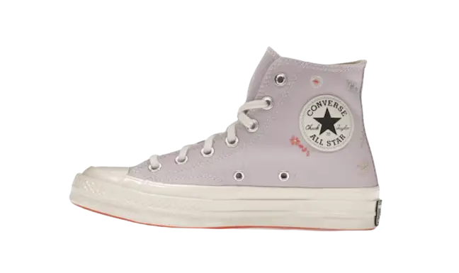 Converse Chuck Taylor All-Star 70 Hi Embroidered Floral Pale Amethyst