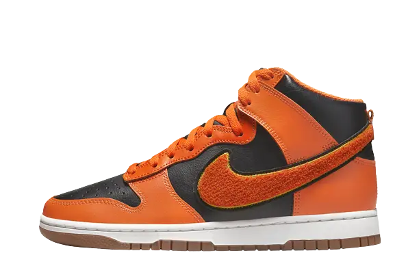 Nike Dunk High University Chenille Swoosh Safty Orange