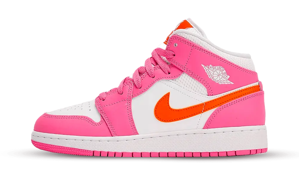 Jordan 1 Mid Pinksicle Safety Orange (GS)
