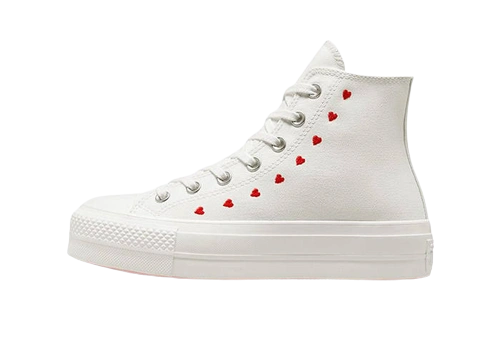 Converse Chuck Taylor All-Star Lift Hi White Red (W)