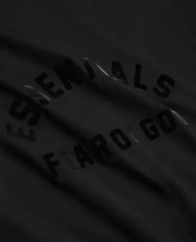 Fear of God Essentials Jet Black Tee - Image 1
