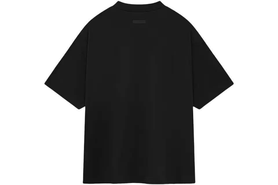 Fear of God Essentials Jersey Fleece Tee Black - Image 1