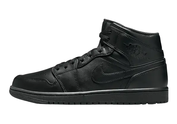 Jordan 1 Mid Triple Black (2022)