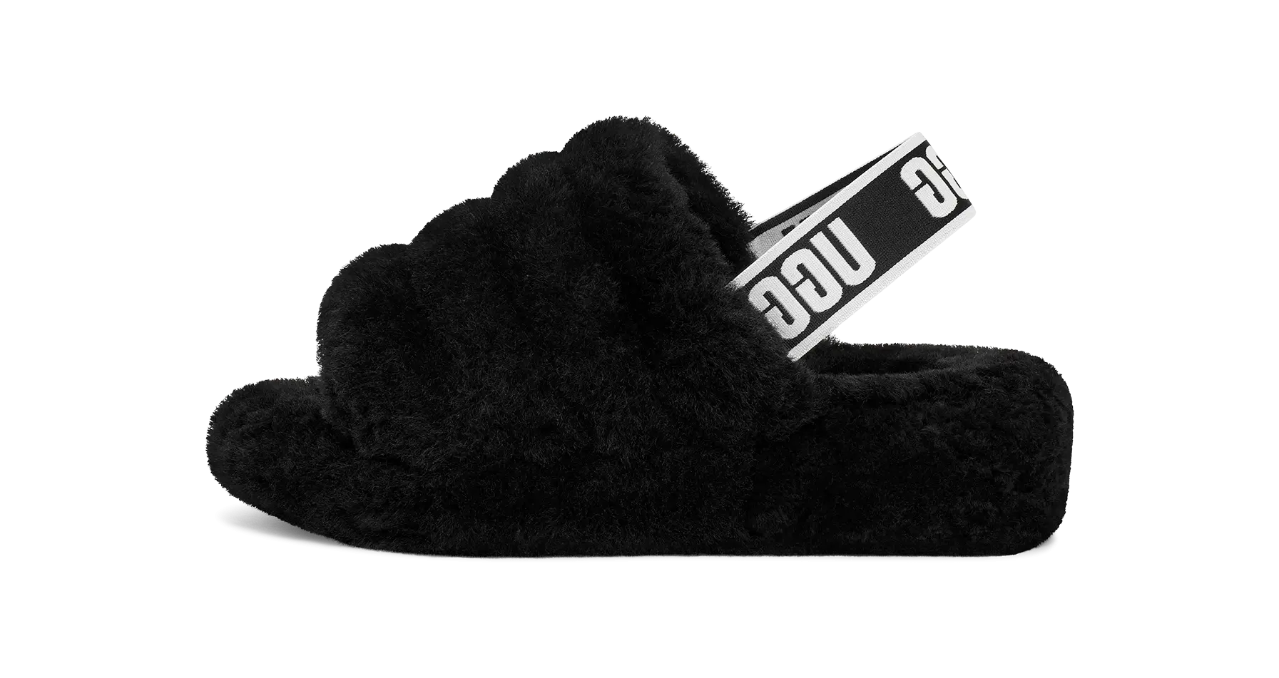 UGG Fluff Yeah Slide Black (Kids)