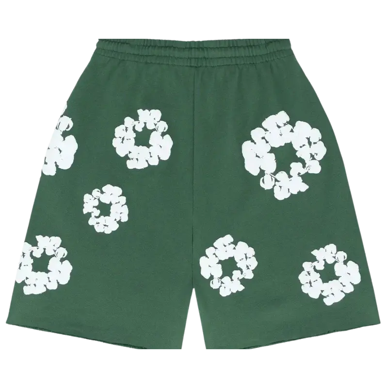 Denim Tears The Cotton Wreath Shorts Green - Image 1