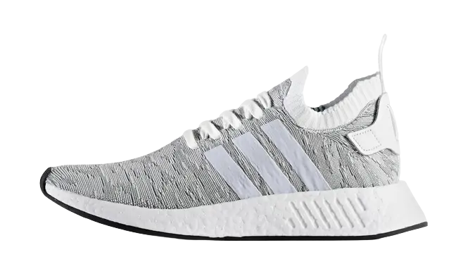 Adidas NMD R2 Primeknit White Black
