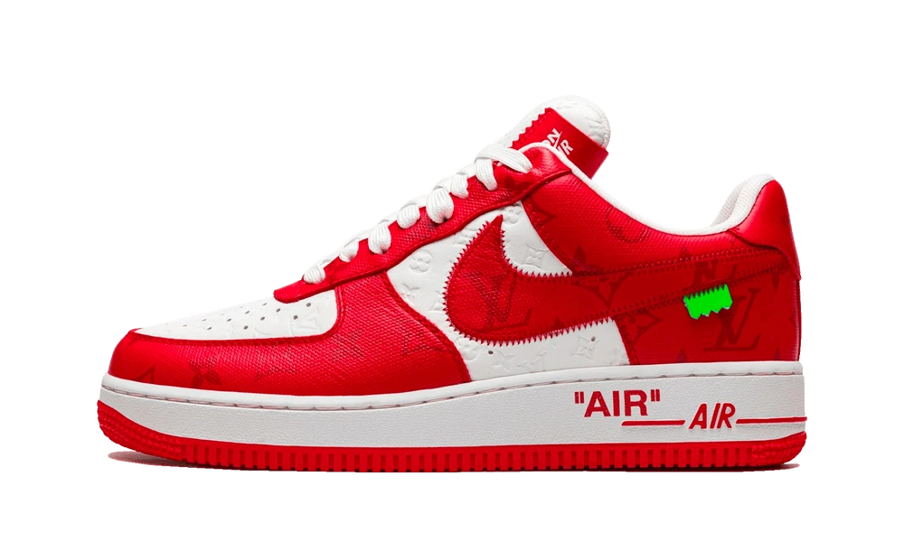 Louis Vuitton Nike Air Force 1 Low By Virgil Abloh White Red