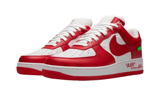 Louis Vuitton Nike Air Force 1 Low By Virgil Abloh White Red - Image 1
