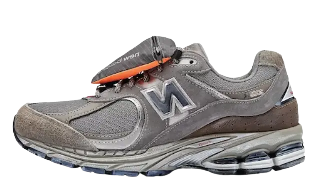 New Balance 2002R Grey Brown Pouch