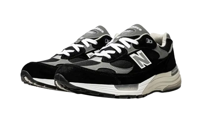 New Balance 992 Black Grey Suede - Image 1