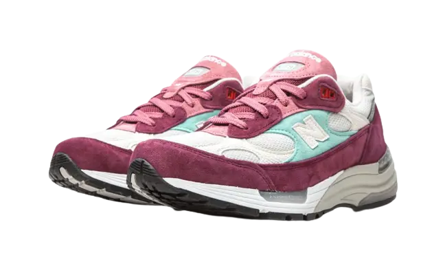New Balance 992 Kith Kithmas Burgundy White - Image 1